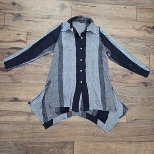 Lousje & Bean 100% Linen Button Up Laganlook Tunic